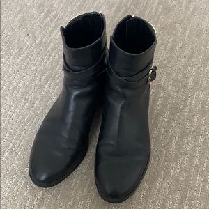Gently worn Tory Burch black ankle boots